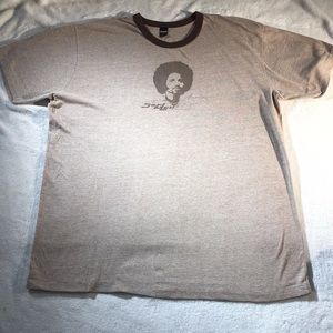 Cooyah Vintage Afro Soul Man on Tan Graphic Short Sleeved T-shirt